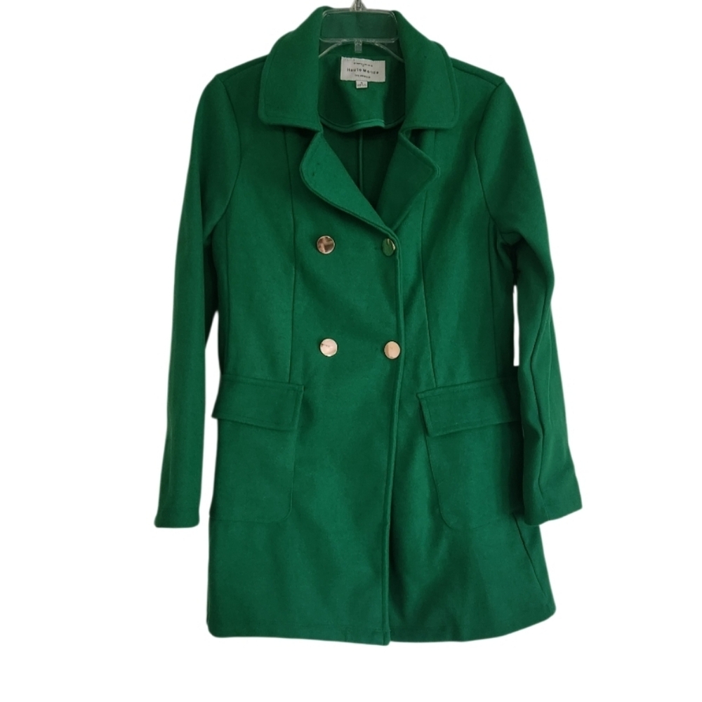 Cali Green Double-Breasted Women's Peacoat Sz Small Nwt
